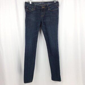 Bullhead Hermosa Super Skinny Jeans Womens Size 9R Dark Wash Low Rise 30x30